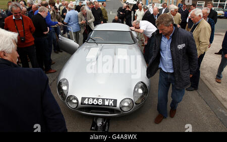 Jaguar-Restaurierung Stockfoto