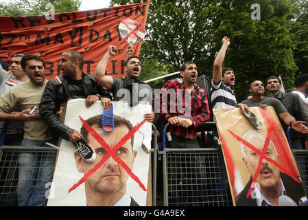 Demonstration, Aufstände in der muslimischen Welt zu unterstützen Stockfoto