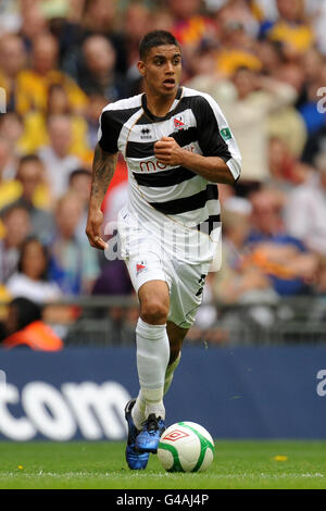 Fußball - die FA Carlsberg Trophy - Finale - Darlington / Mansfield Town - Wembley Stadium. Amam Verma, Darlington Stockfoto