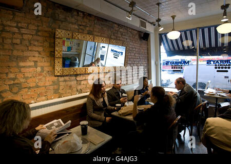 In der berühmten Murrays Bagels Bagel Store auf der 8th Avenue in New York City, USA, 11. November 2008 Stockfoto