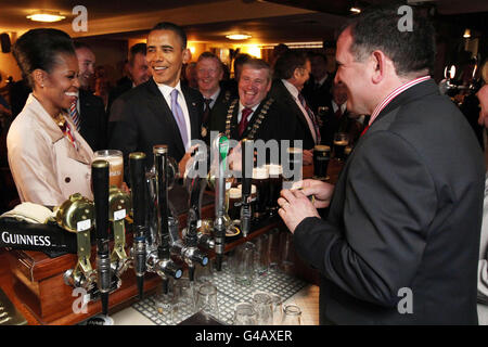 Präsident Obama Besuch in Irland - Tag eins Stockfoto