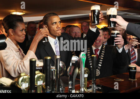 Präsident Obama Besuch in Irland - Tag eins Stockfoto