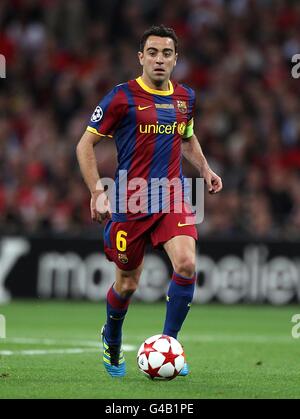 Fußball - UEFA Champions League - Finale - Barcelona / Manchester United - Wembley Stadium. Xavi Hernandez, Barcelona Stockfoto