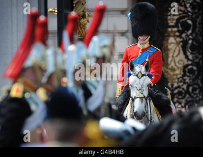 Oberst der Überprüfung der Trooping der Farbe-Parade Stockfoto