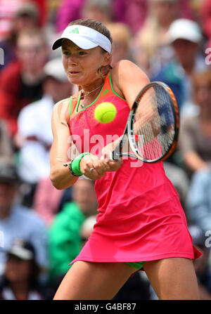 Daniela Hantuchova im Einsatz gegen Venus Williams während der AEGON International im Devonshire Park, Eastbourne. Stockfoto