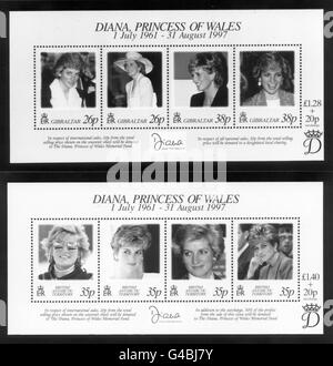 DIANA Briefmarken 3 Stockfoto