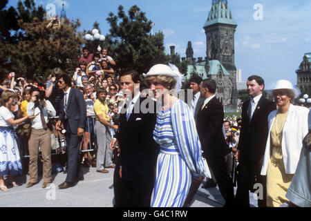 Royalty - Prinz und die Prinzessin von Wales nach Kanada zu besuchen Stockfoto