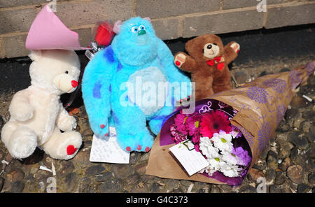 Junge fällt bis zu seinem Tod in Leeds Stockfoto