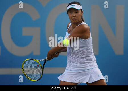 Tennis - 2011 AEGON Classic - Tag fünf - Edgbaston Priory Club. Chinas Shuai Peng in Aktion gegen die neuseeländische Marina Erakovic am fünften Tag des AEGON Classic im Edgbaston Priory Club, Birmingham. Stockfoto