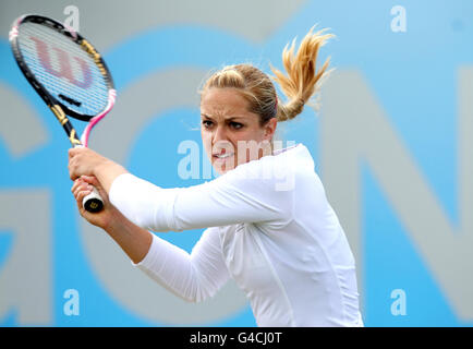 Tennis - 2011 AEGON Classic - Tag sechs - Edgbaston Priory Club. Die deutsche Sabine Lisicki beim Halbfinale am fünften Tag des AEGON Classic im Edgbaston Priory Club, Birmingham. Stockfoto