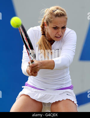 Tennis - 2011 AEGON Classic - Tag sechs - Edgbaston Priory Club. Die deutsche Sabine Lisicki beim Halbfinale am fünften Tag des AEGON Classic im Edgbaston Priory Club, Birmingham. Stockfoto