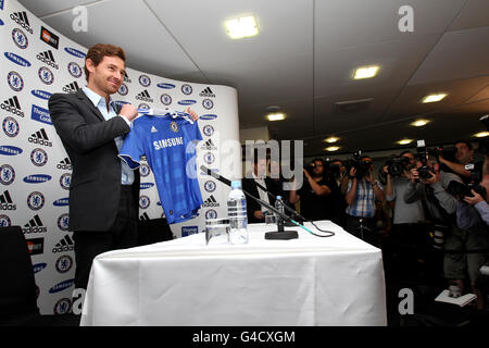 Fußball - Barclays Premier League - Chelsea-Pressekonferenz - Andre Villas-Boas Enthüllt - Stamford Bridge. Chelseas neuer Cheftrainer Andre Villas-Boas bei der heutigen Pressekonferenz Stockfoto