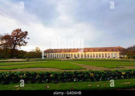 Parkplatz Hofgarten und Orangerie, Deutschland, Bayern, Bayern, Mittelfranken, Mittelfranken, Ansbach Stockfoto