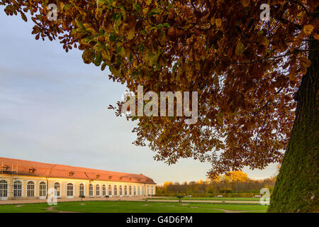 Parkplatz Hofgarten und Orangerie, Deutschland, Bayern, Bayern, Mittelfranken, Mittelfranken, Ansbach Stockfoto