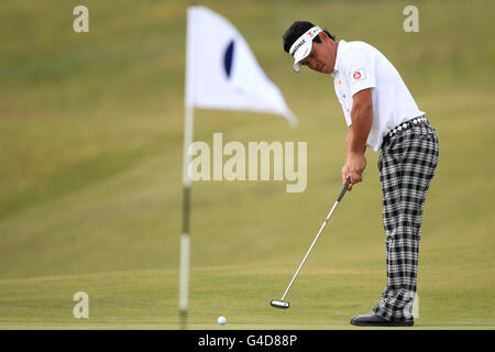 Golf - The Open Championship 2011 - Vorschau erster Tag - Royal St George's. Japans Tetsuji Hiratsuka während des ersten Vorschaufunkts Stockfoto