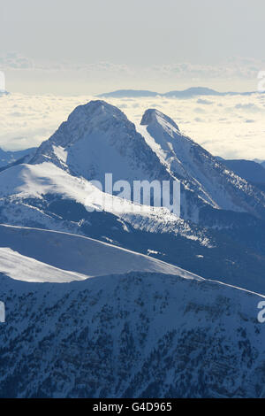 Pedraforca Berg, Luftbild. Cadi reichen. Pyrenäen. Provinz Barcelona. Katalonien. Spanien Stockfoto