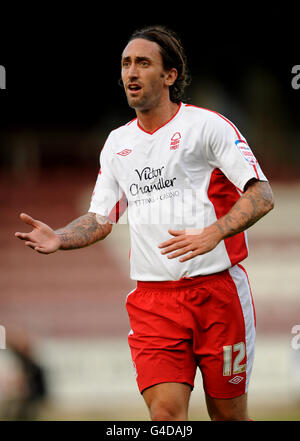 Fußball - vor der Saison freundlich - Northampton Town / Nottingham Forest - Sixfields Stadium. Jonathan Greening im Nottingham Forest Stockfoto