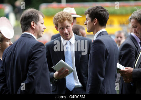 Pferderennen - Betfair Wochenende - Tag Zwei - Ascot Racecourse. Prinz Harry vor dem König George und Königin Elizabeth Einsätze während des Betfair Wochenendes auf der Ascot Racecourse, Ascot. Stockfoto