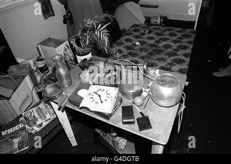 PA NEWS FOTO 15.11.83 DIE ZWEITE ETAGE FLACH MASSENMÖRDER DENNIS ANDREW NILSEN LEBTE AM NR. 23 CRANLEY GÄRTEN, MUSWELL HILL, LONDON Stockfoto