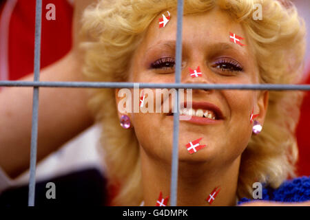 Fußball - 1986 FIFA World Cup Finals - Gruppe E - Westdeutschland / Dänemark - Estadio Corregidora Stockfoto