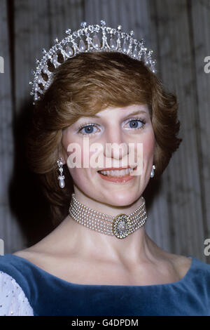 Das Wachsfigurenkabinett der Prinzessin von Wales in der Grand Hall von Madame Tussauds Wachsfigurenkabinett in London. Stockfoto