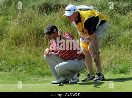 Republik Irland Padraig Harrington während der Open bei Royal St George's, Sandwich, Kent.. DRÜCKEN Sie VERBANDSFOTO. Bilddatum: Freitag, 15. Juli 2011. Siehe PA Story. Bildnachweis sollte lauten: Rui Vieira/PA Photo Stockfoto