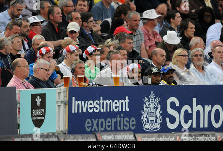 Cricket - 2011 NatWest Series - First One Day International - England / Sri Lanka - The Kia Oval. Fans beobachten das Geschehen an den Tribünen Stockfoto