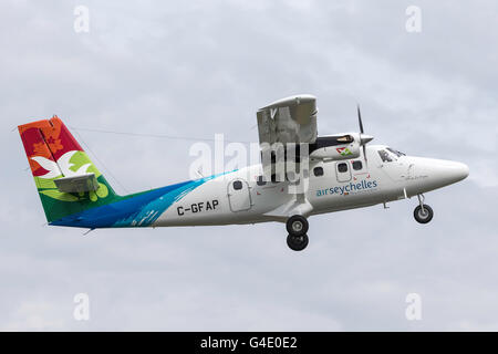 Air Seychelles de Havilland Canada DHC-6-400 zweimotorigen Turboprop Regionalflugzeug Flugzeug C-GFAP. Stockfoto