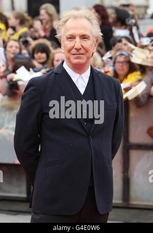 Harry Potter und die Heiligtümer des Todes: Teil 2 UK Film Premiere - London. Alan Rickman kommt zur Weltpremiere von Harry Potter und die Heiligtümer des Todes: Teil 2. Stockfoto