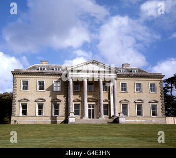 Das Äußere von Broadlands, in der Nähe von Romsey, Hampshire, Heimat des verstorbenen Lord Mountbatten. Stockfoto