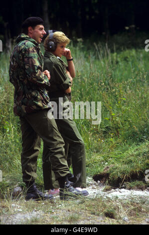 Royalty - Prinzessin von Wales - Salisbury Plain Besuch Stockfoto