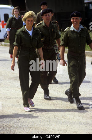 Royalty - Prinzessin von Wales - Salisbury Plain Besuch Stockfoto