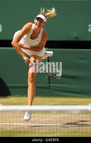 Tennis - Wimbledon Championships 2011 - Tag zwölf - All England Lawn Tennis und Croquet Club. Maria Sharapova, Russland Stockfoto