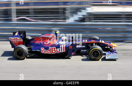 Toro Rossos Daniel Ricciardo während der Trainingseinheit des Grand Prix von Monaco, Monte Carlo. Stockfoto