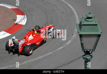 Motorsport - Formel-1-Weltmeisterschaft - Großer Preis Von Monaco - Trainingstag - Monaco. Ferrari Felipe Massa während der Trainingseinheit des Grand Prix von Monaco, Monte Carlo. Stockfoto