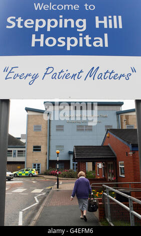 Eine allgemeine Ansicht des Stepping Hill Krankenhauses in Stockport, Greater Manchester. Stockfoto
