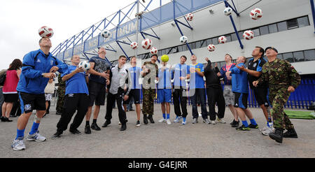 Fußball - Everton im Goodison Park Community - Start innen rechts- Stockfoto