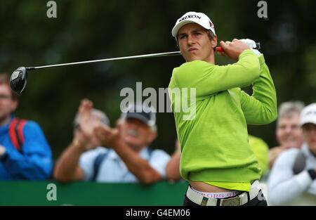 Dänemarks Thorbjorn Olesen Abschläge während des vierten Tages der Irish Open im Killarney Golf and Fishing Club Stockfoto