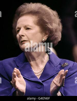 Tory Konferenz begrüßt Thatcher Stockfoto