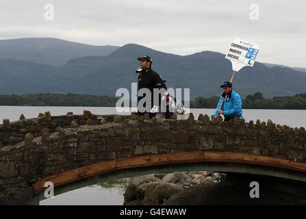 Golf - 2011 Irish Open - Tag zwei - Killarney Golf and Fishing Club. Bradley Dredge aus Wales macht sich am zweiten Tag der Irish Open im Killarney Golf and Fishing Club auf den Weg Stockfoto