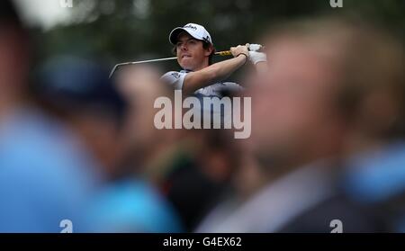 Der nordirische Rory McIlroy in Aktion am zweiten Tag von Die Irish Open im Killarney Golf and Fishing Club Stockfoto