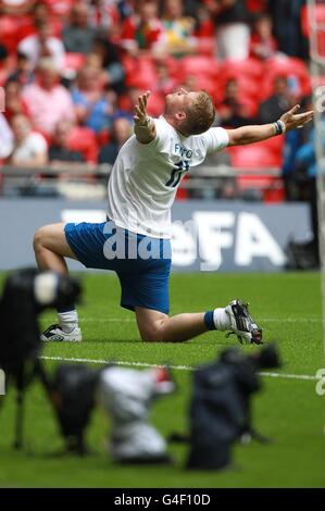 Fußball - FA Community Shield - Manchester City gegen Manchester United – Wembley-Stadion Stockfoto