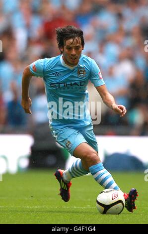 Fußball - FA Community Shield - Manchester City / Manchester United - Wembley Stadium. David Silva, Manchester City Stockfoto