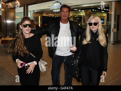 David Hasselhoff Sichtung - Heathrow Stockfoto