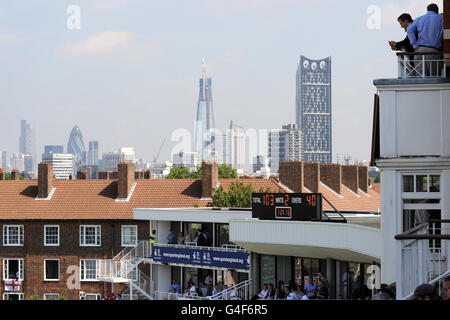 Cricket - npower Vierter Test - Tag zwei - England gegen Indien - das Kia Oval. Gesamtansicht des Kia Oval, während die Fans das Spiel zwischen England und Indien beobachten Stockfoto