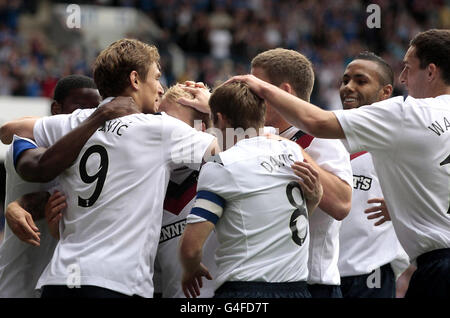 Fußball - vor der Saison freundlich - Rangers gegen Chelsea - Ibrox Stadium. Rangers Nikica Jelavic feiert sein Tor in der Vorsaison freundlich in Ibrox, Glasgow. Stockfoto