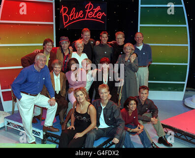 BLUE PETER/Moderatoren Jahrestag 40. Stockfoto