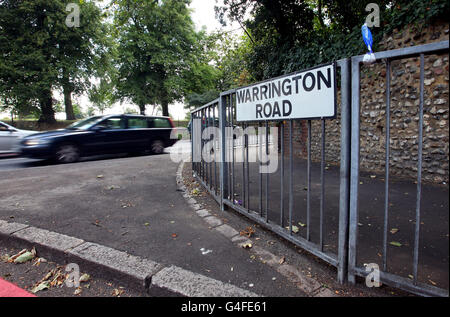 Mann erschossen in Croydon Stockfoto