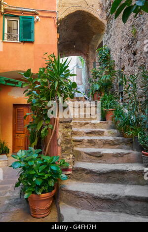 Vernazza, Cinque Terre, Ligurien, Italien Stockfoto