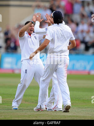 -Npower zweiter Test - Tag vier - England V Indien - Trent Bridge Cricket Stockfoto